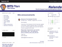 Tablet Screenshot of nalanda.bits-pilani.ac.in